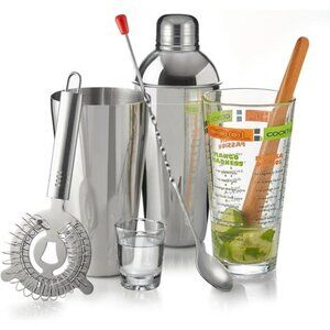 Cocktail Shaker Set 9 Piece Bartender Kit Home Bar Tools Muddler Strainer
